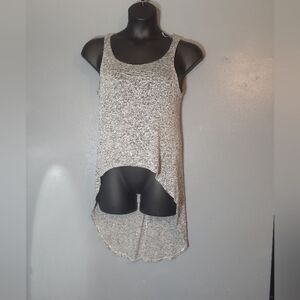 Krush Black and White High-Low Tank Top